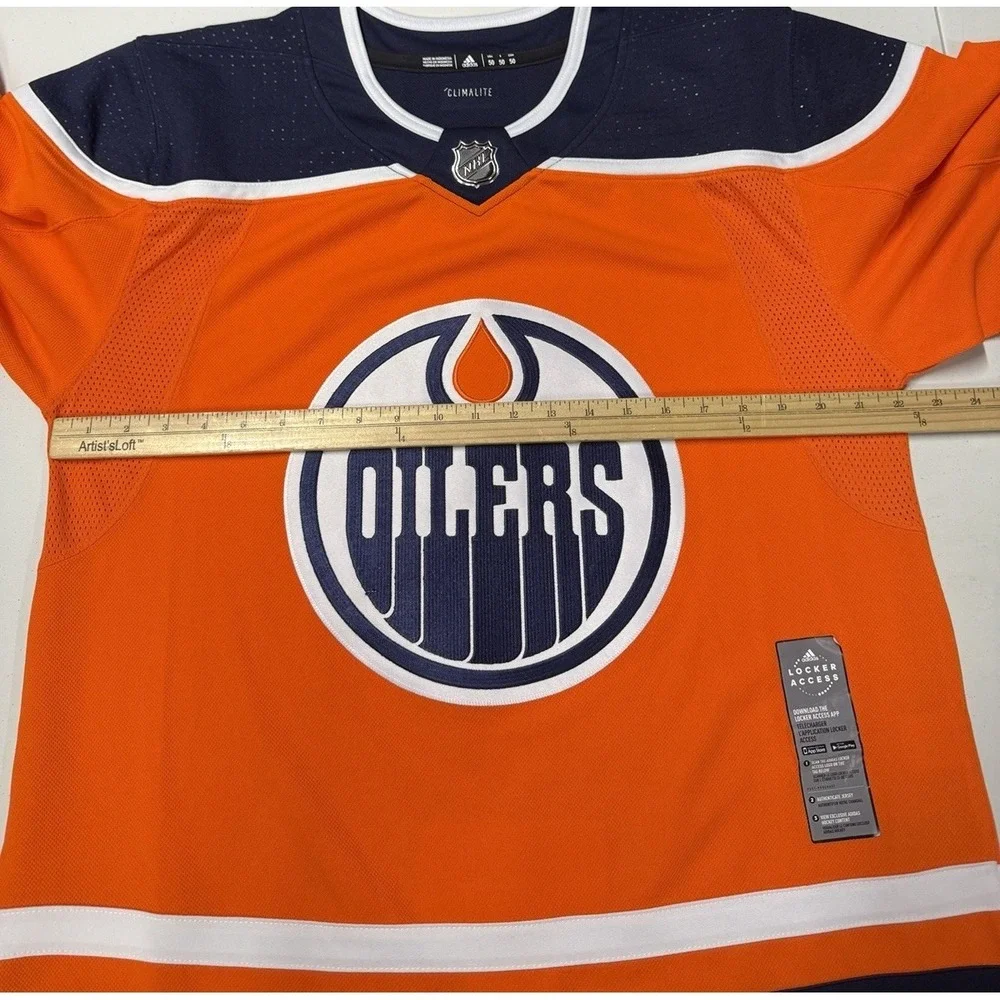 Adidas Edmonton Oilers Hockey Jersey Sz 50 (M) Home Jersey (read)